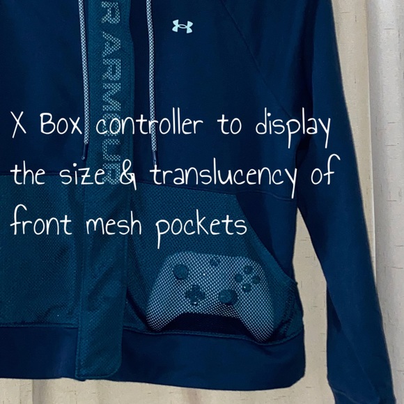 ⭐️Womens Rival Fleece Mesh Full Zip Hoodie by Under Armour, Large/Teal - Picture 8 of 13